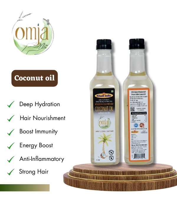Natural Dried Coconut Wooden Cold Pressed Oil